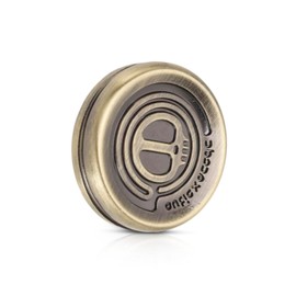 Coin Fidget Slider, Magnetic Stainless Mini Rotation Coin Fidget Slider, Devil Style Stress Relief Fingertip Haptic Toy for Adults Child Gifts, Office Work, Travel, Home