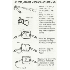 Duke (2 TRAPS) DUKE 220 BODY TRAPS RACCOON FOX BADGER MUSKRAT MINK  0420 new sale