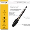 HINMAY 9" Silicone Kitchen Tongs with Silicon tips, Set of