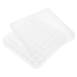 FELTECHELECTR Slot Vial Storage Case for Sample Bottles Plastic Organizer Box Lid for Laboratory Use and Efficient Space Management