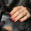 JMEOWIO Halloween Gradient Semi Cured Gel Strips Wraps Nail Art