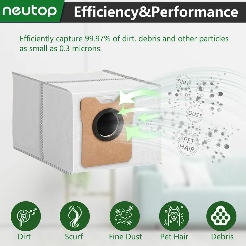Neutop Replacement Dust Bags Compatible with eufy Omni C20, Robot