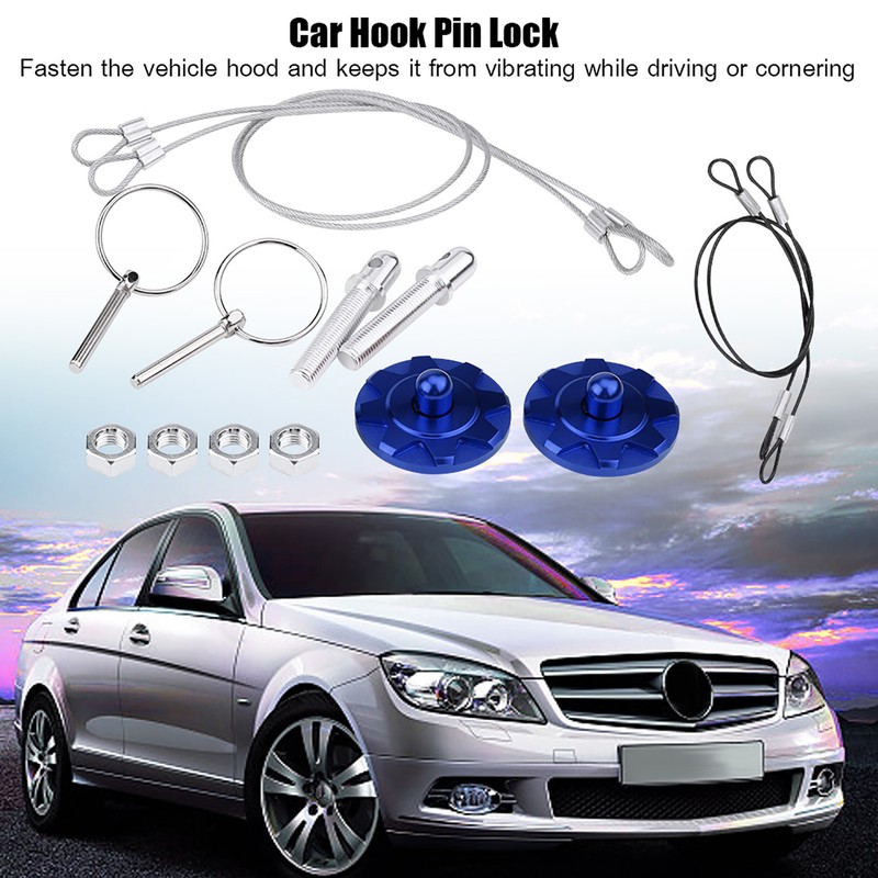 CNC Aluminum Alloy Car Racing Hood Pin Lock Appearance Kit