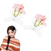 1 Pair Flower Hair Clips for Women Girls Lace Bow