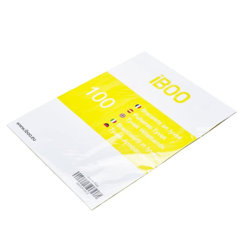 100 Tyvek Paper Bracelets, 19 mm, for Events, Festivals, Tear-Resistant,