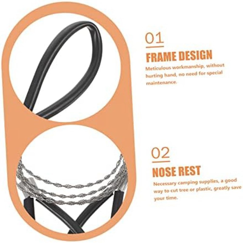 Tuperoymse 4Pcs Wire Saw Chain Garrote Wire Rope Chainsaw Survival