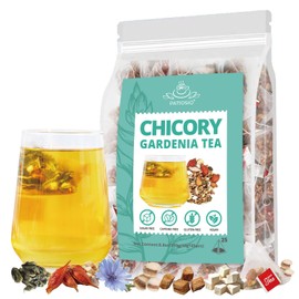Chicory And Gardenia Tea - Kidneys & Liver Health Tea, 8 Herbal Ingredients Natural Blend, Chicory and Gardenia Tea Bags, Chinese Herbal Tea (250g/10g x25pcs)