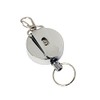 ID Card Holder Ski Pass Holder Zip Keyring Yo-Yo, silver