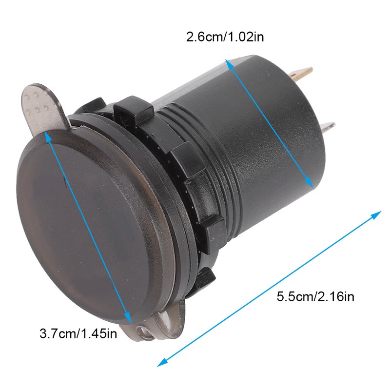 2.4A 3 in 1 Multifunction Digital LED IP66 Car USB
