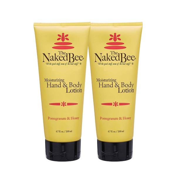 The Naked Bee Pomegranate & Honey Hand and Body Lotion, 6.7oz - 2 Pack