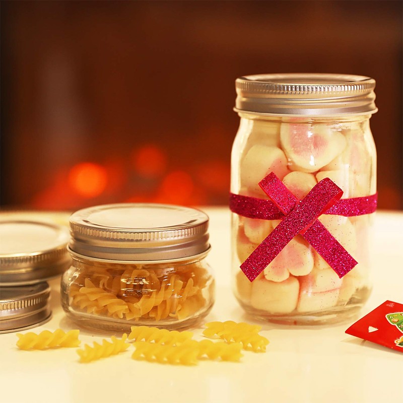 Pangda 24 Pack Stainless Steel Mason Jar Lids, Regular Mouth