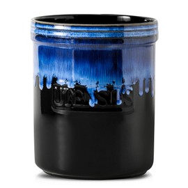 KOOV Cooking Utensil Holder, Large Ceramic Utensil Crock, Deep and Stable, Utensil Caddy for Countertop, Reactive Glaze (Nebula Blue)