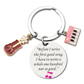 Uplifting Encouragement Positive Motivational Gifts for Best Friend Sister Birthday Gifts for Music Lovers Keychain Gifts for Mom Daughter Musician Gifts for Singer Songwriter Gifts for Women Girls