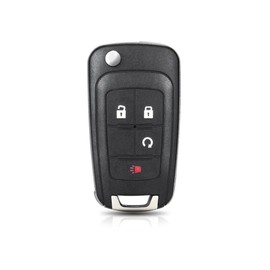 DLGHPO Flip Car Key Fob Replacement Fits for 2010-2019 GMC Terrain/14-18 Buick Encore/10-19 Equinox/16-19 Impala/12-17 Sonic OHT01060512 V2T01060512, 2Pcs