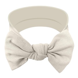 BABYGIZ Baby Girl Headbands-Infant,Toddler Cotton Handmade Hairbands with Bows Child Hair Accessories (Light Beige)