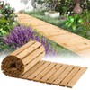 8FT Wooden Garden Pathway,Non-Slip Straight Garden Walkway,Garden Paver