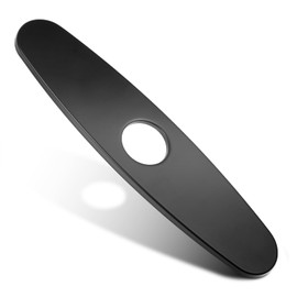 Matte Black Faucet Plate, Kitchen Sink Cover Stainless Steel Sink Hole Cover 10 Inch 1 or 3 Hole Deck Plate Bathroom or Kitchen Sinks Faucet Escutcheon Holes Covers