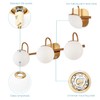 ZHUOER Modern Bathroom Vanity Light Fixtures 3 Lights Brushed Brass