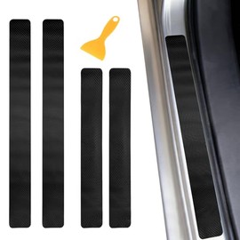 PATIKIL Protectores de umbral de puerta de coche de 400/600mm, 4 piezas, cubierta de protección contra polvo y arañazos para borde de puerta de fibra de carbono universal para coches, camiones, RV