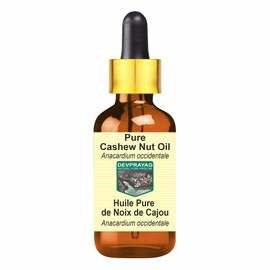 Devprayag Pure Cashew Nut Oil (Anacardium occidentale) with Glass Dropper Natural Therapeutic Grade 100ml (3.38 oz)