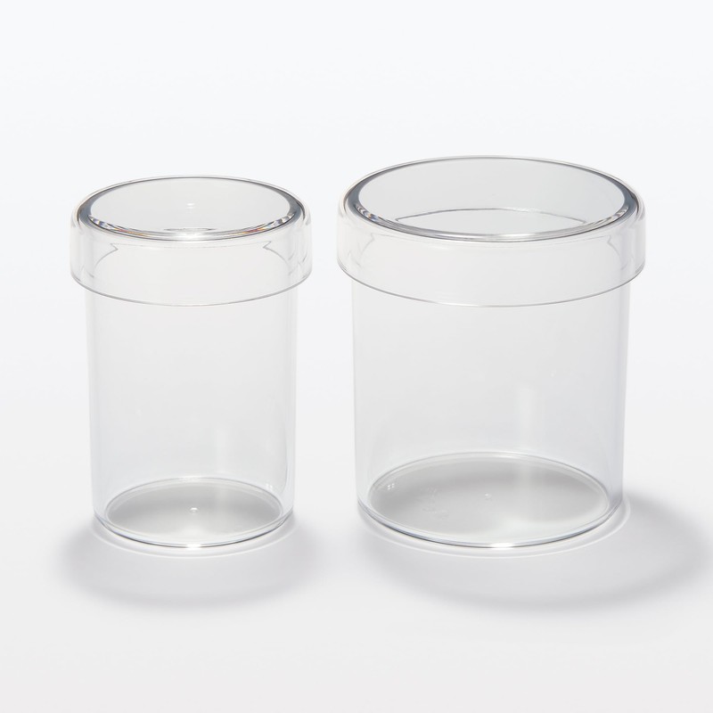 MUJI ODAA1A2S Acrylic Small Container Slim, Approx. Diameter 2.8 x