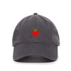 Tomato Baseball Cap Embroidered Cotton Adjustable Dad Hat Charcoal