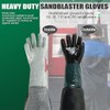DASBET Rubber Sandblasting Gloves 23.6" Heavy Duty Sandblaster Gloves Kit