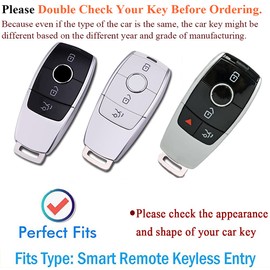 SANRILY For Mercedes Key Fob Cover Keyless 3/4 Button TPU Jelly Texture Key Case For Benz A220 E63S AMG E-Class GLE 350 4MATIC 2019 2020 2021 with Keychain Blue-green