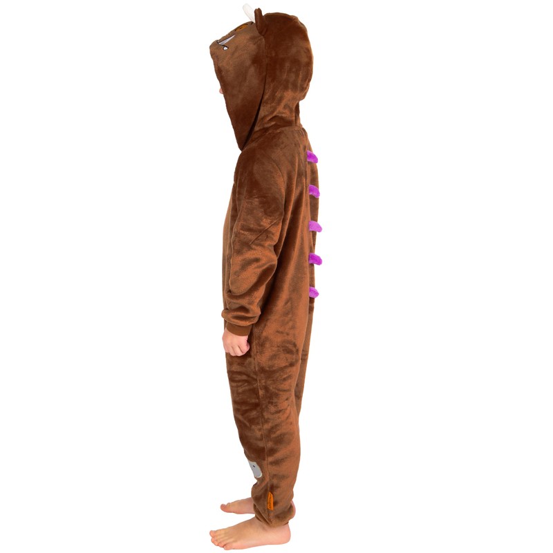 Gruffalo Gruffalo Onesie | Boys Brown Hooded Onesie With 3D