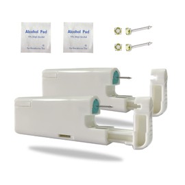 Lishae 2 PCS 20G Self Nose Piercing Kit - Disposable Nose Piercing Gun Built-in Nose Stud 2mm