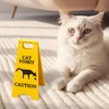 Generic Cat Vomit Caution Sign, Funny Cat Sign Decor, Yellow