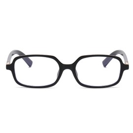 WDZAYXC Classic Rectangular Sunglasses Retro Slim Lenses Vintage Rectangle Sunglasses, Black/anti-blue light