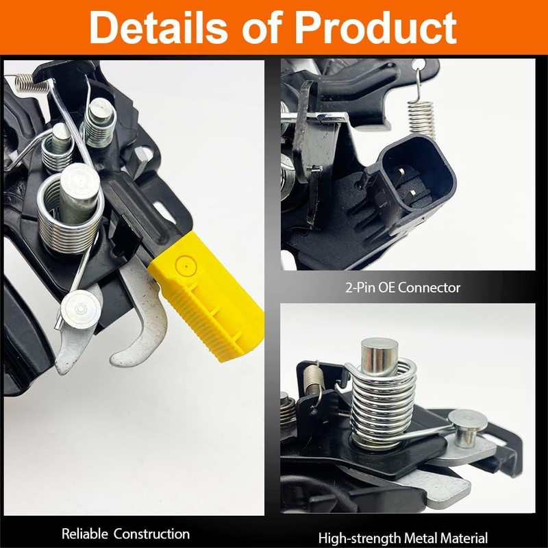 VEELECP Left & Right Hood Latch Lock Assembly Compatible with