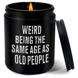 CIOJUNE Funny Scented Candles - Funny Birthday Gifts for Women Men, Funny Decor, Candles for Home Scented, Weird Being The Same Age As Old People Cologne Scented Candle 8 oz/40H