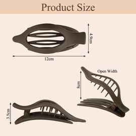 LOPHE Hair Claws, 6 Pcs Ergonomic Curved Hair Claw Clips Curved Design Hair Clips For Lying for Volume Strong Hold Thick Thin Curly Hair(C)