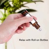PrettyCare 4 Pack 10 ml Amber Glass Roller Bottles for