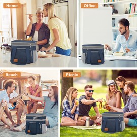 GPED Insulated Lunch Bag, 17L Expandable Double Deck Lunch Tote Bag for Women/Men 🌟