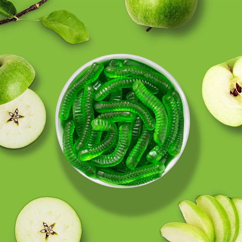 FirstChoiceCandy Sweet & Sour Gummy Worms, Multi Flavors and Solid