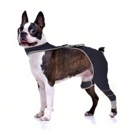 Furtent Dog Sleeve to Prevent Licking for Rear Leg, Cone Collar Alternative-Provides Wound Protections Hind Leg Sleeve, Breathable Licking Sleeves for Pets, Rear Both Leg, M