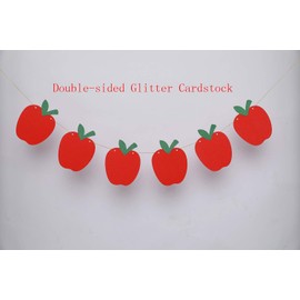Back to School Banner Apple Garland Banner for First Day of School Classroom Decor Teacher Gifts Apple Themed Party Supplies by Ucity