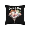 Funny - Peek-a-boo - Cute - Cow - Couple Throw