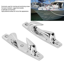 Bow Chocks， Terisass Rope Cleat Hook ​2pcs 4.69in Rope Guide Cleat Anchoring Mooring Cleats Left Right 316 Stainless Steel Fairlead for Marine Boat Yacht