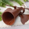 6-1/2" Rustic Tin Angel Christmas Tree Topper Holding a Star