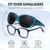 Myiaur Pack of 2 Polarised Sunglasses for Glasses Wearers Women