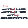 GMC Matte Black RED AT4 HD Emblems Sierra Letters Kit