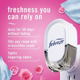 Febreze Fade Defy Plug Air Freshener with 4 Refills Downy Lavender 50 Days Fresh