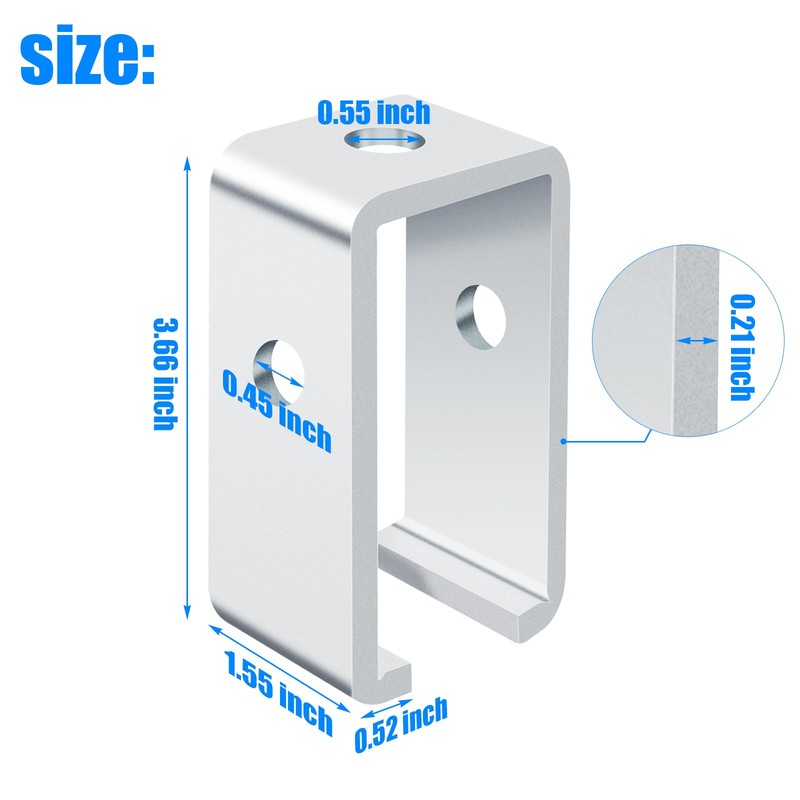 Channel Trolley Track Hanger Bracket for Unistrut Strut Channel,All 1-5/8"