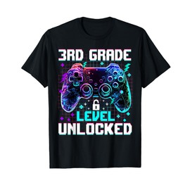 Controller 3rd Grade Level Unlocked First Day Of School Boys T-Shirt