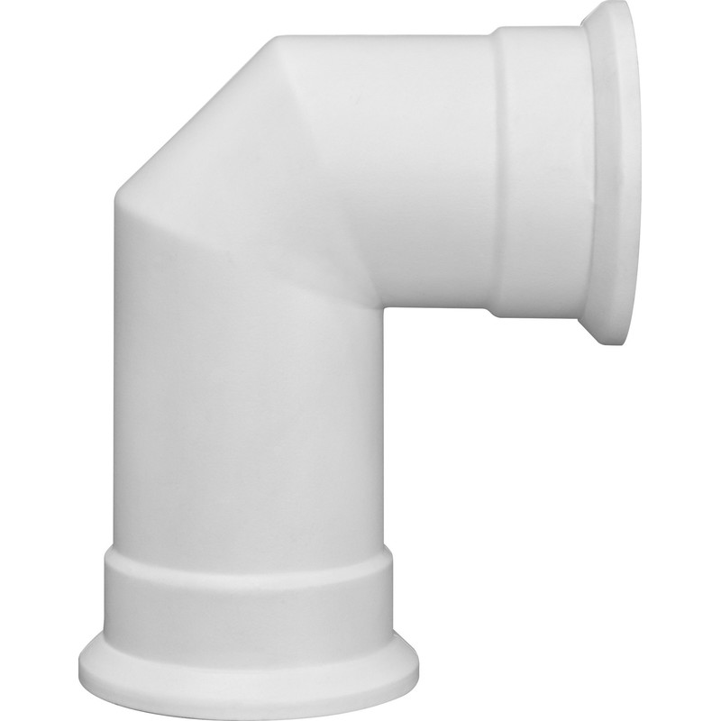 Angled Stove Pipe in White