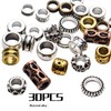 30 Pieces Tibetan Style Metal Beads Dreadlock Beads Large Hole